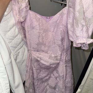 Showpo Pink Puff Sleeve Mini Dress